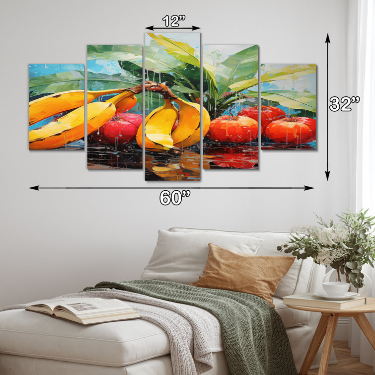 Winston Porter Vibrant Fruit Harvest III Fruits Metal Wall Decor Set